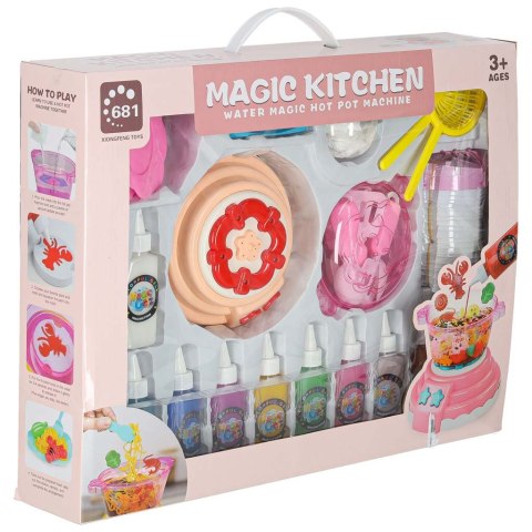 Klej żel kryształowy 3D crystal glue magiczna kuchnia szablony kreatywny zestaw 62 elementy pomarańczowy