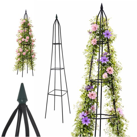 Pergola podpora LUARO ogrodowa na kwiaty stojak na róże pnące piramida metalowa