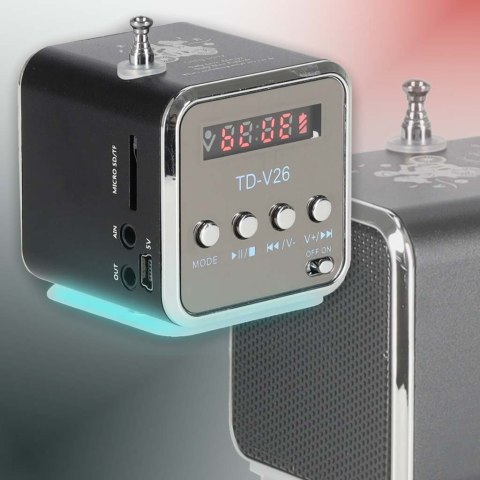 Radio akumulatorowe przenośne głośnik Bluetooth LCD TD-V26