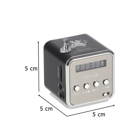 Radio akumulatorowe przenośne głośnik Bluetooth LCD TD-V26