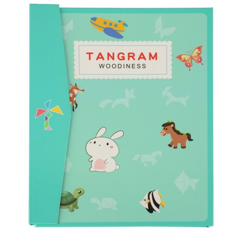 Tangram książeczka magnetyczna układanka montessori klocki gra logiczna 3D