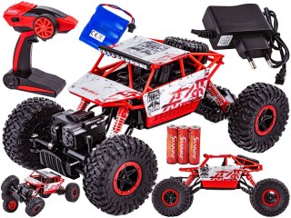 Samochód Zdalnie Sterowany Auto Rc ROCK CRAWLER 2.4GHz 1:18Czerwony