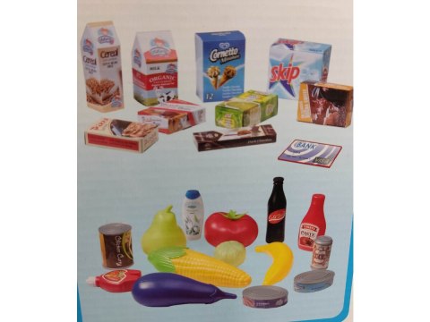 Wózek Koszyk Na Zakupy Z Produktami I Kalkulatorem