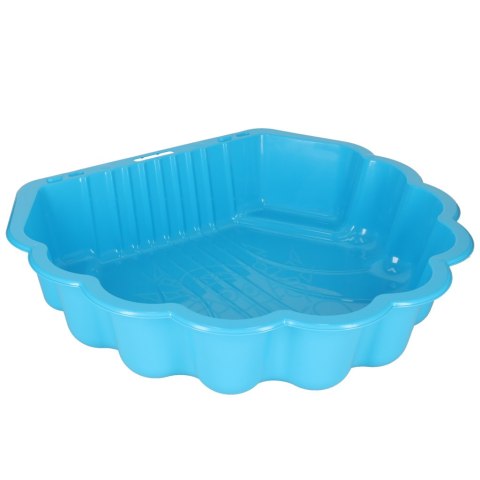 Piaskownica zamykana basen Muszelka Twins podwójna 2w1 160x87,5x19,5cm niebieska