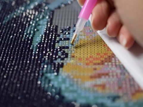 Haft Diamentowy, Obraz, Mozaika Diamentowa Diamond Painting, OGNISTE CAMARO 40x30cm SAMOCHÓD AUTO