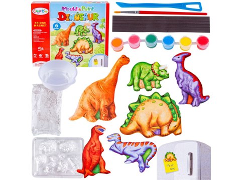 Kreatywny Zestaw Stwórz Magnes, Odlew DIY DINOZAURY Zrób To Sam