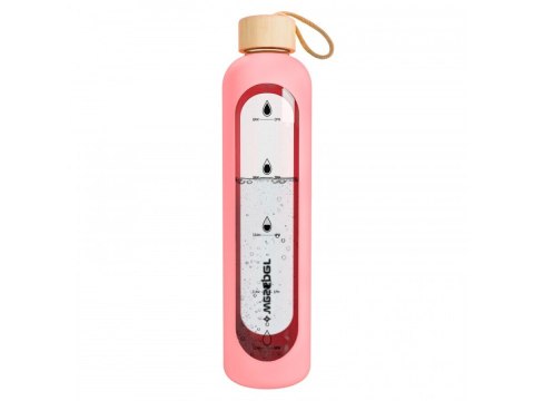Butelka szklana Wessper Activemax Crystalline 1000ml - różowy