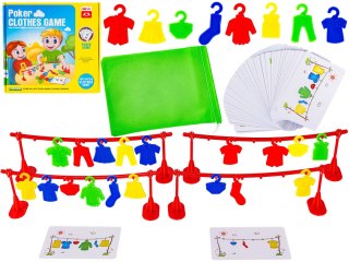 Edukacyjna gra na refleks "Poker Clothes Game", Układanka Ułóż Pranie Ubrania