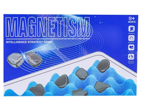 Gra Szachy Kamienie Magnetyczne Planszowa, Magnetyczna Gra Strategiczna, Magnetic Chess + Podkładka