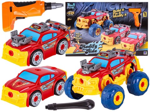 Sportowy, Terenowy Samochód do rozkręcania i skręcania 3w1 TUNING + Wkrętarka Monster Truck Przecena 1