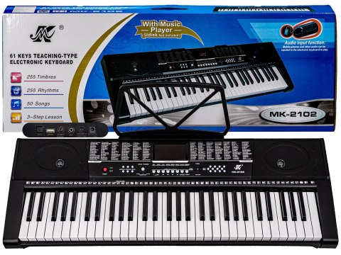 Keyboard Organy 61 Klawiszy Zasilacz MK-2102 MK-908 Przecena 21