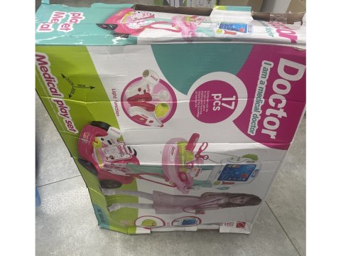 Wózek Lekarski Dla Dziewczynki Z Akcesoriami, Zestaw Doktora Różowy Przecena 3