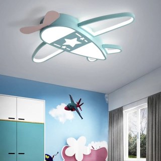 Lampa LED sufitowa plafon do pokoju dziecięcego ściemniana + pilot samolot
