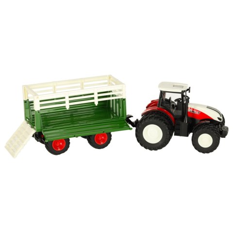 Traktor RC zdalnie sterowany ciągnik rolniczy z przyczepą pilot farma prezent 2,4G 3,7V 500mAh