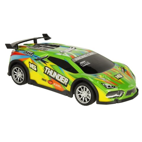 Samochód RC sportowy zdalnie sterowany na pilot auto wyścigowe drift z LED światłami zielony