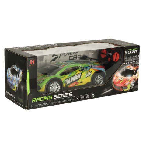 Samochód RC sportowy zdalnie sterowany na pilot auto wyścigowe drift z LED światłami zielony