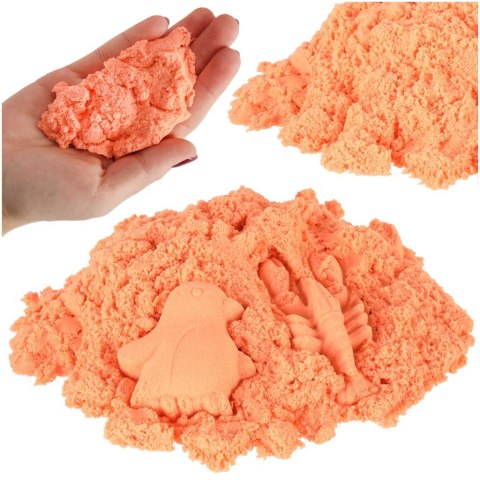 Piasek sensoryczny dla dzieci 1kg w woreczku pomarańczowy