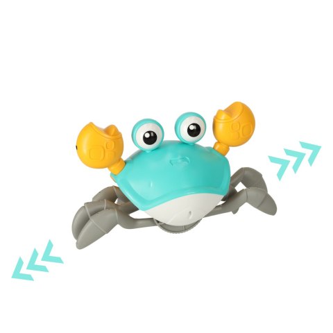 Krab uciekający pełzający czujnik interaktywna akumulator USB zielony