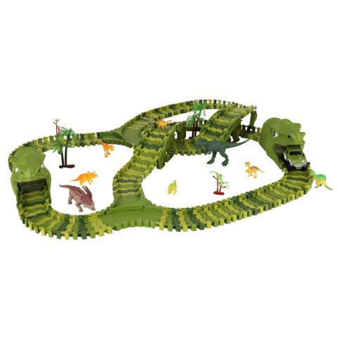 Tor wyścigowy dinozaury samochody XXL TRACK 240 elementów